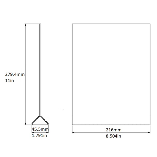 Sign Stand, Acrylic, 8.5″x11″, 83204