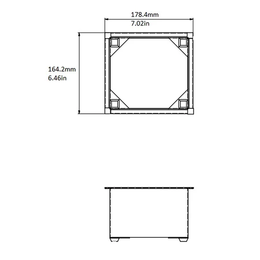 rattleware Stainless Steel Holder for 6″x5.5″x4″ Knock Box – 25401S