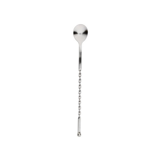 11.25 Inch Twist Spoon – Long Handle Coffee Mixing Tool for French Press, Iced Coffee, Cocktails & Layered Drinks | Stainless Steel Stirring Spoon