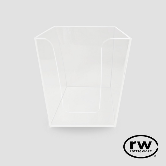 Rattleware Clear Acrylic Cup Lid Holder for Home, Kitchen, or Commercial Use - Premium Heavy-duty Plastic - Sleek & Compact Countertop Storage Organizer Must-Have Restaurant Supplies (4.25″x4.25″x5)