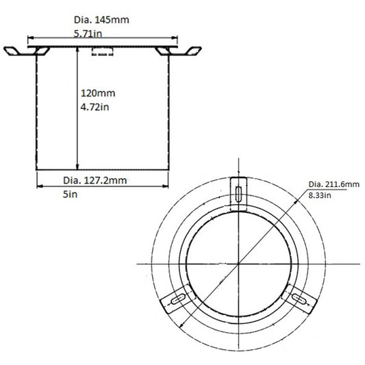 Waste Chute, Circular, Stainless Steel