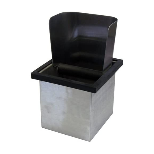 Tall Knock Box, Stainless Steel, 6″x5.5″x6″, with Splash Guard