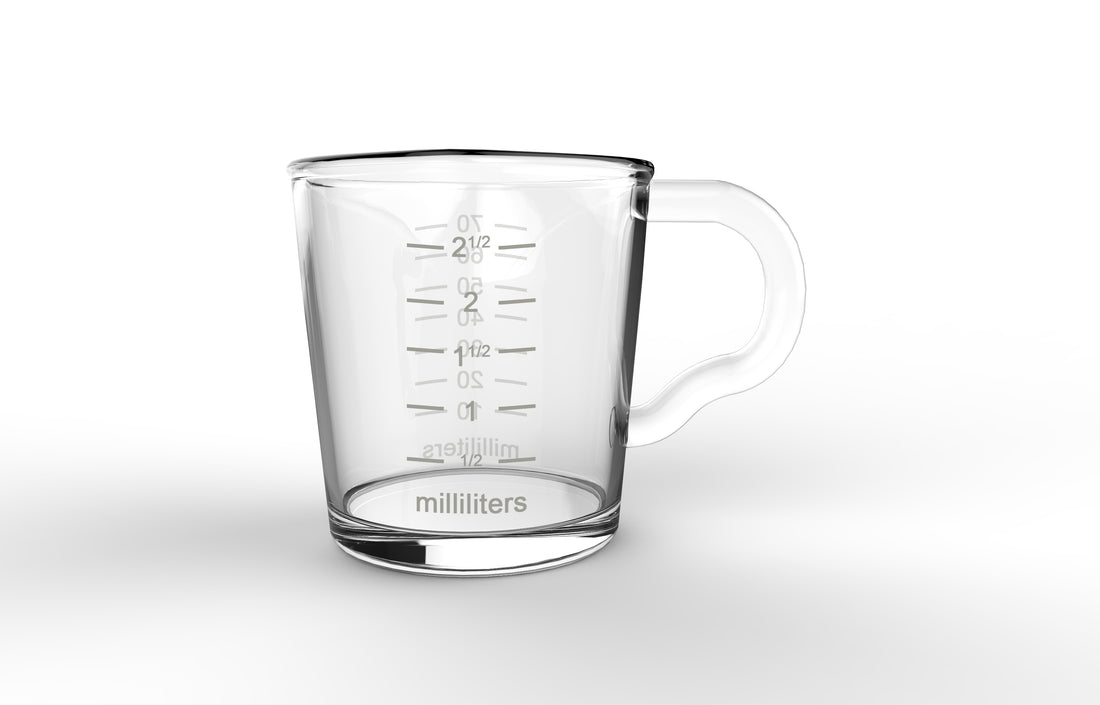 Rattleware 3 oz Espresso Shot Glass Pitcher with Pink Marking– Genuine Barista Measuring Cup with Graduations in ml & oz – High-Volume, Commercial-Grade for Swift Espresso Pouring & Precision